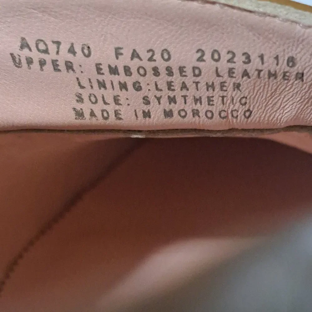 J.Crew Women's Croc Emboss Leather Loafers Caramel Tan Sz 9